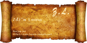 Zám Leona névjegykártya